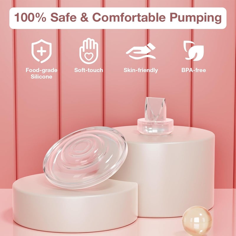 afontoto 8 قطع صمام سيليكون على شكل منقار البط و 4 قطع غشاء سيليكون متوافقة مع مضخة الثدي Momcozy S12 Pro/S9 Pro/S12/S9، قطع غيار مضخة الثدي Momcozy، مجموعة أساسية للرضاعة الطبيعية للأمهات - Image 2
